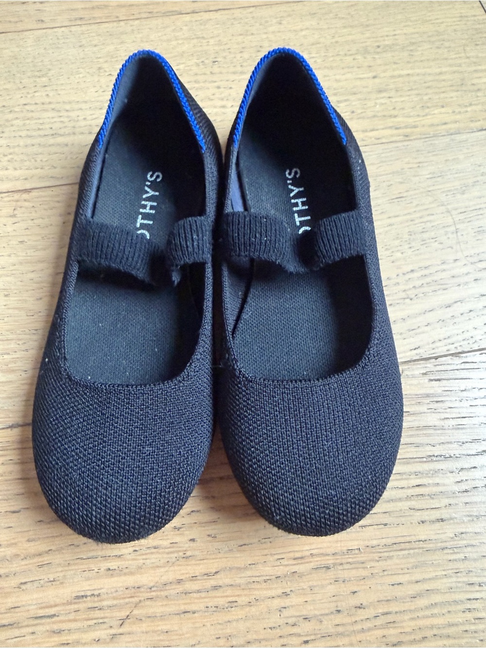 Rothy’s Kids Black Knit Mary Jane Shoes